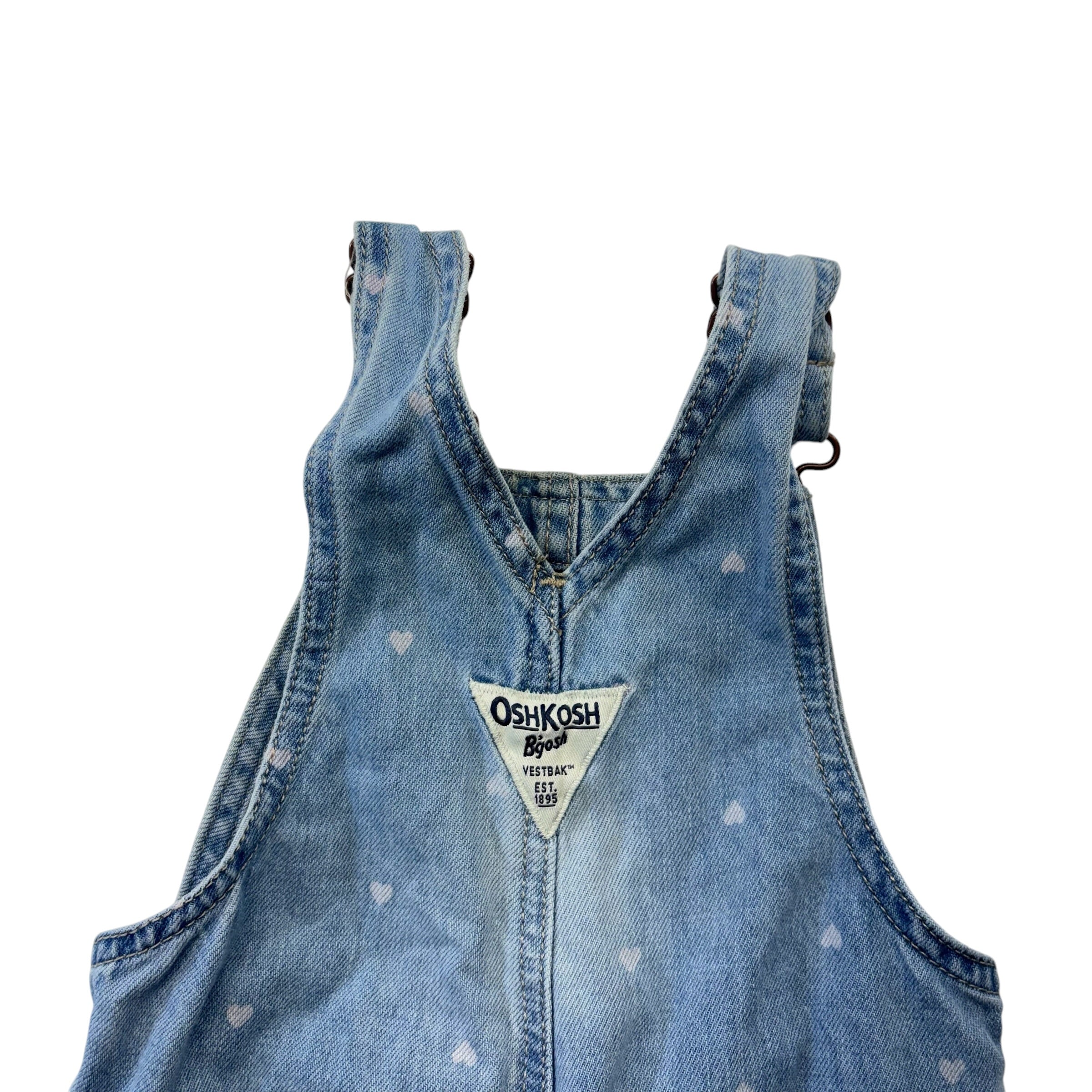 Oshkosh Denim Heart Overalls (12m)