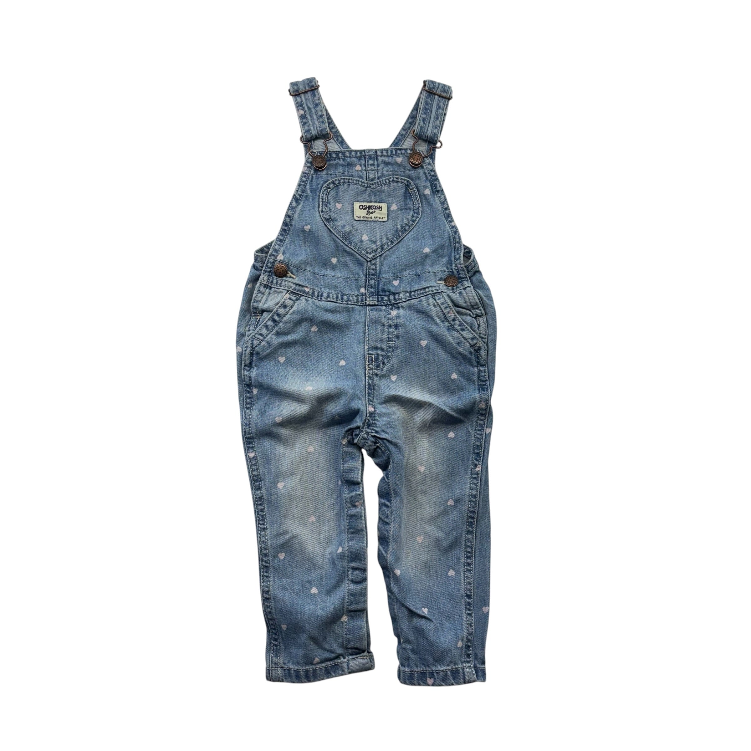 Oshkosh Denim Heart Overalls (18m)