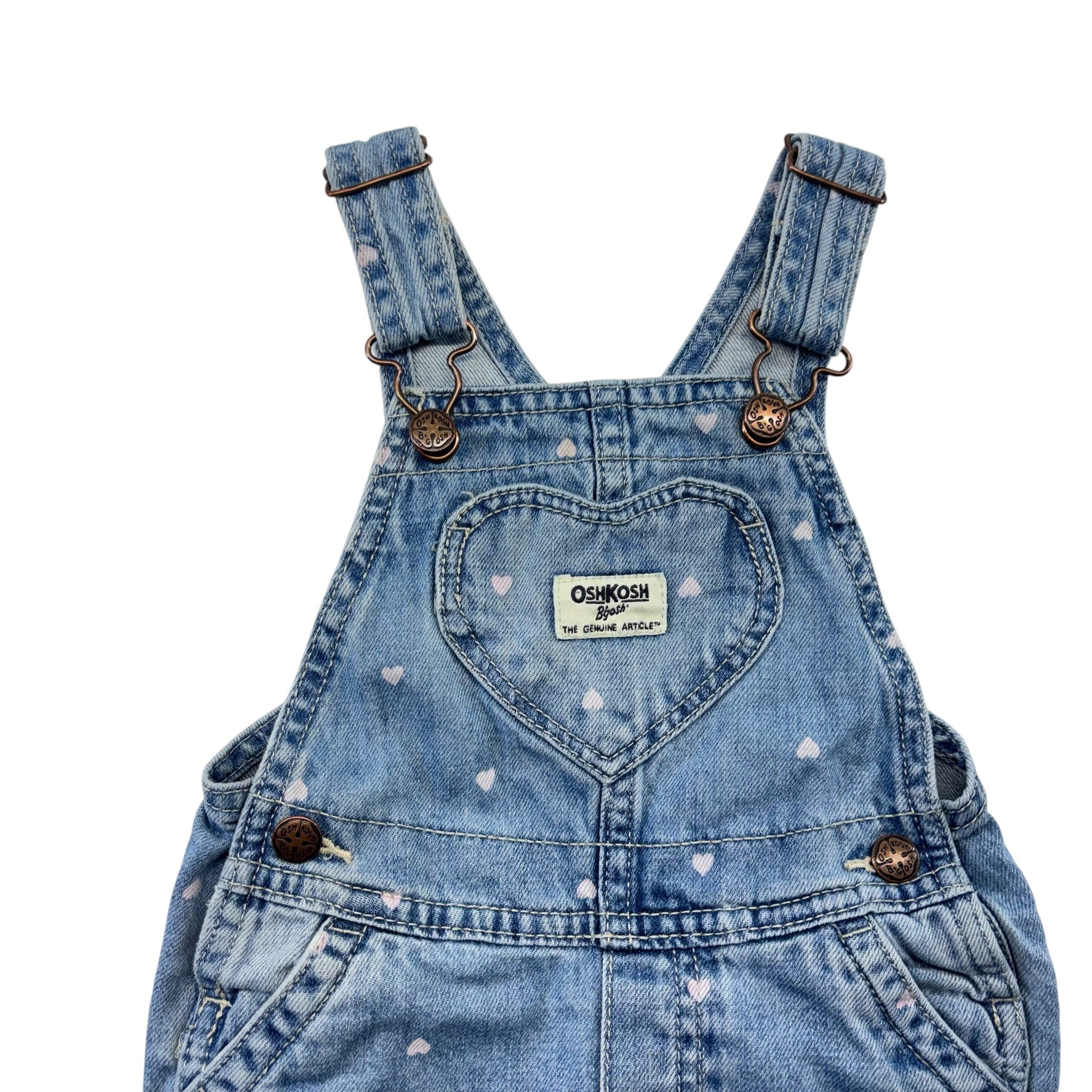 Oshkosh Denim Heart Overalls (18m)