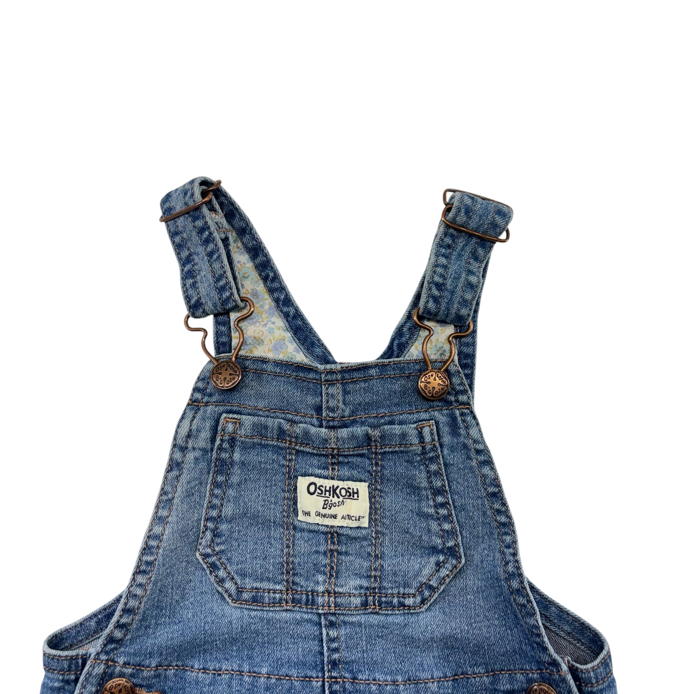 Oshkosh Denim Floral Overalls (18m)