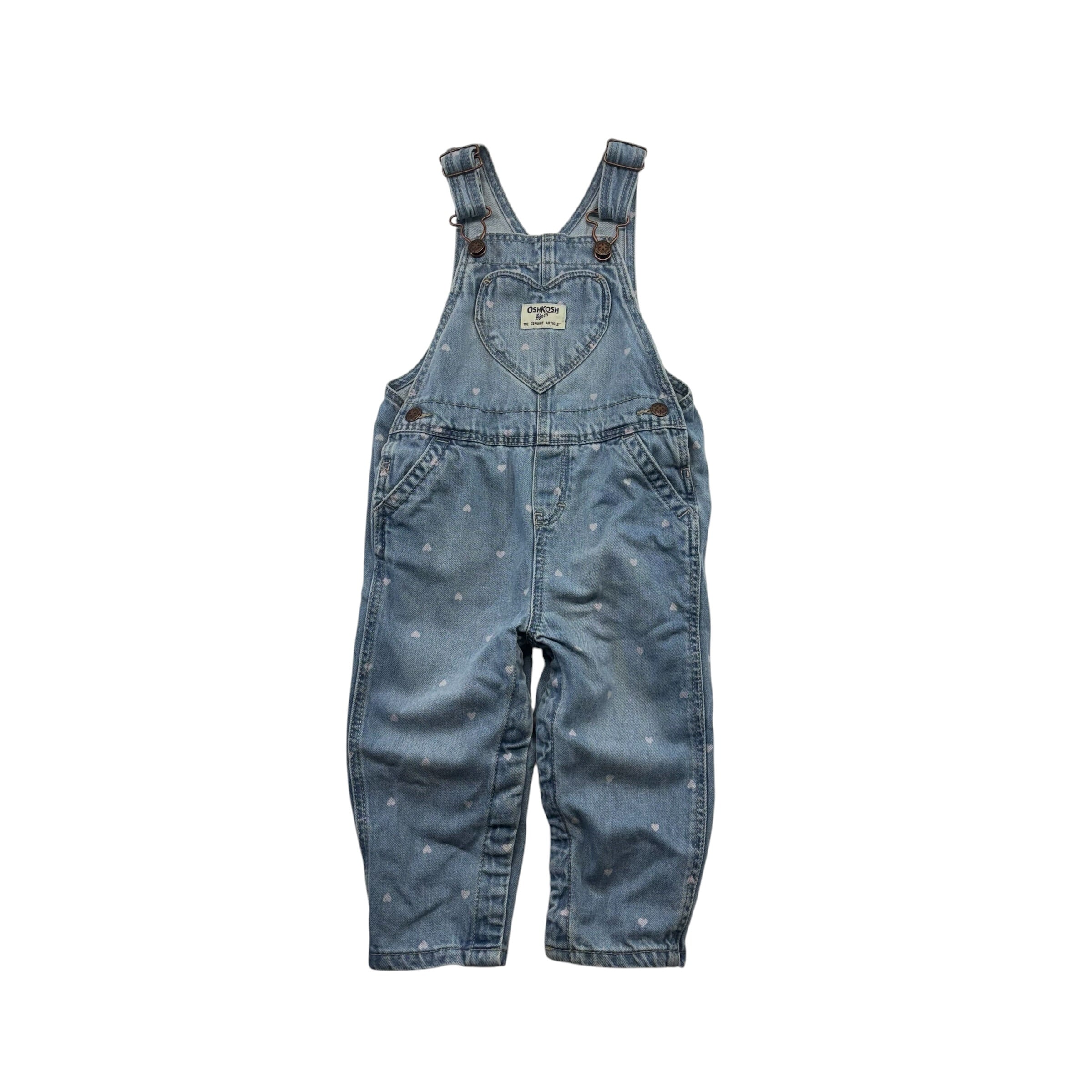 Oshkosh Denim Heart Overalls (18m)