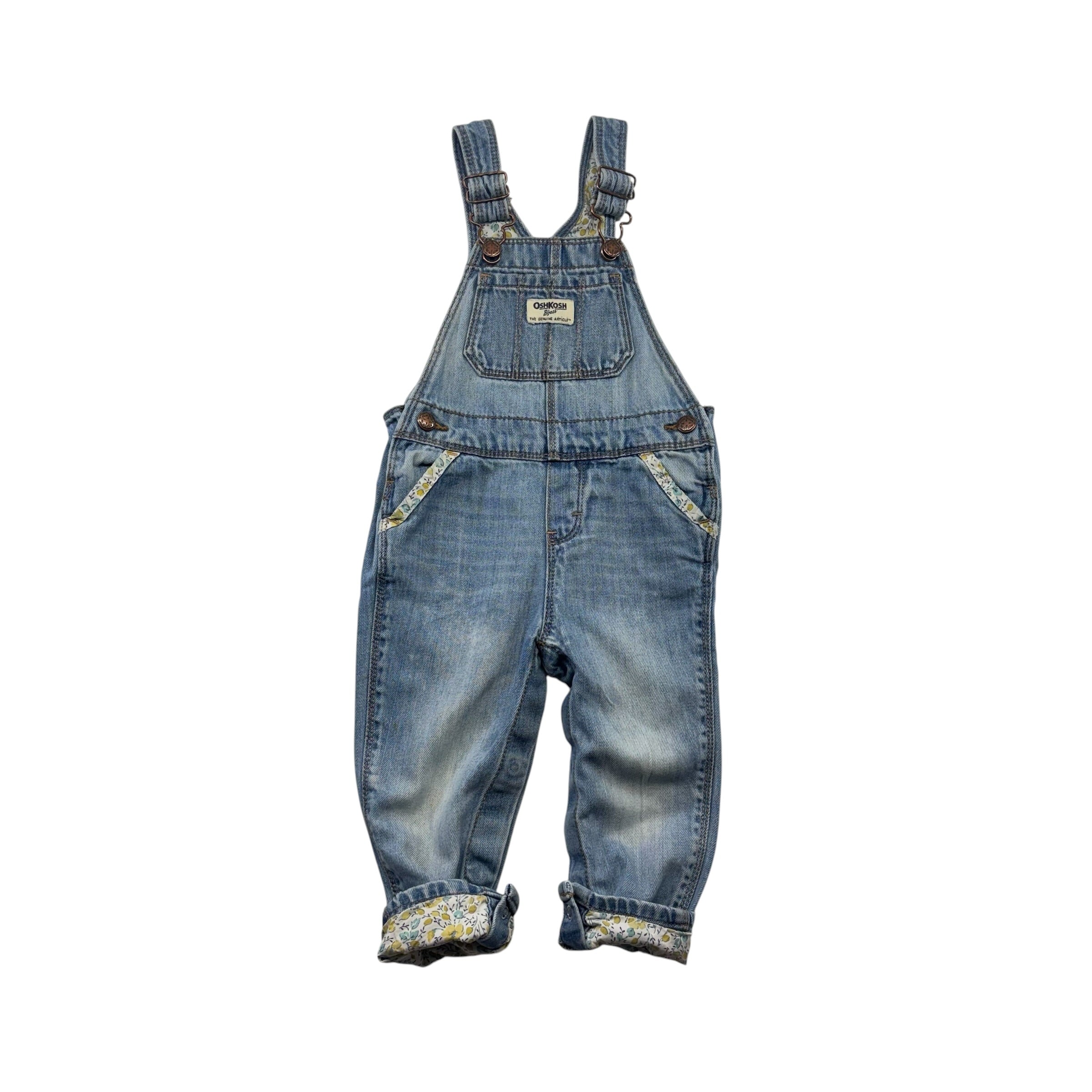 Oshkosh Denim Floral Overalls (18-24m)