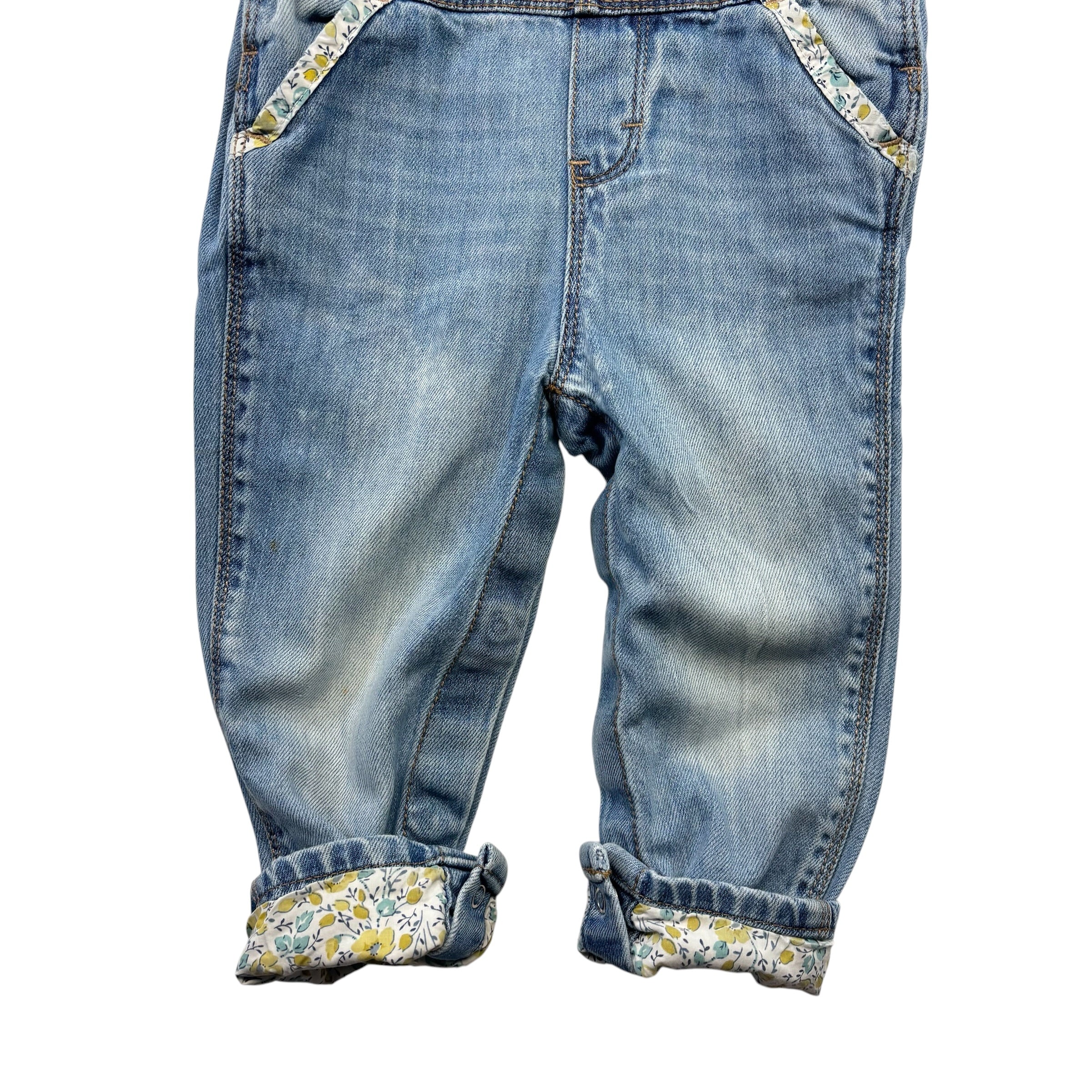 Oshkosh Denim Floral Overalls (18-24m)
