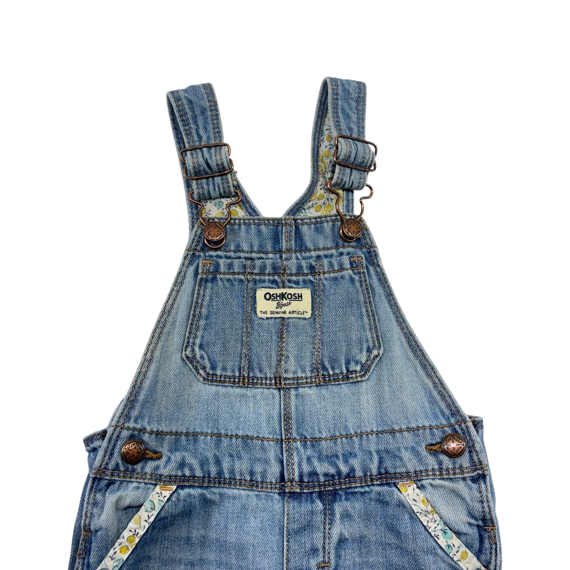 Oshkosh Denim Floral Overalls (18-24m)