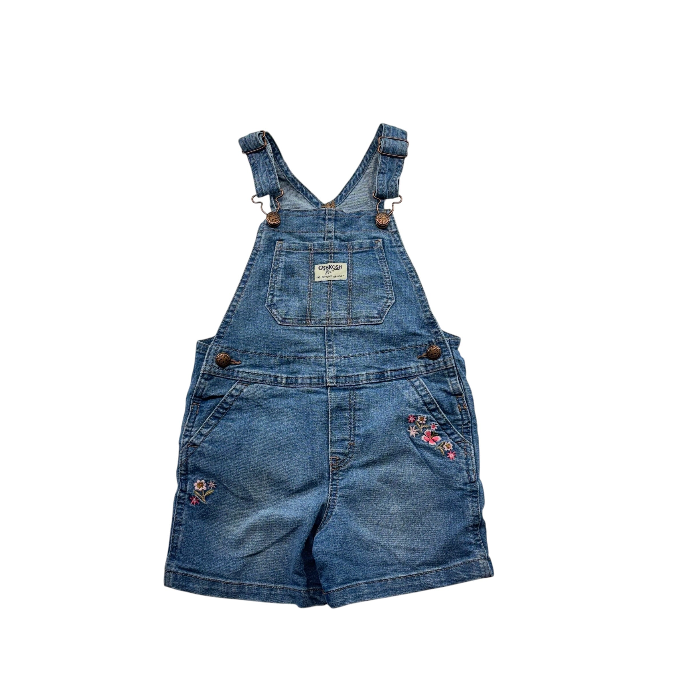 Oshkosh Denim Floral Overalls (4T)