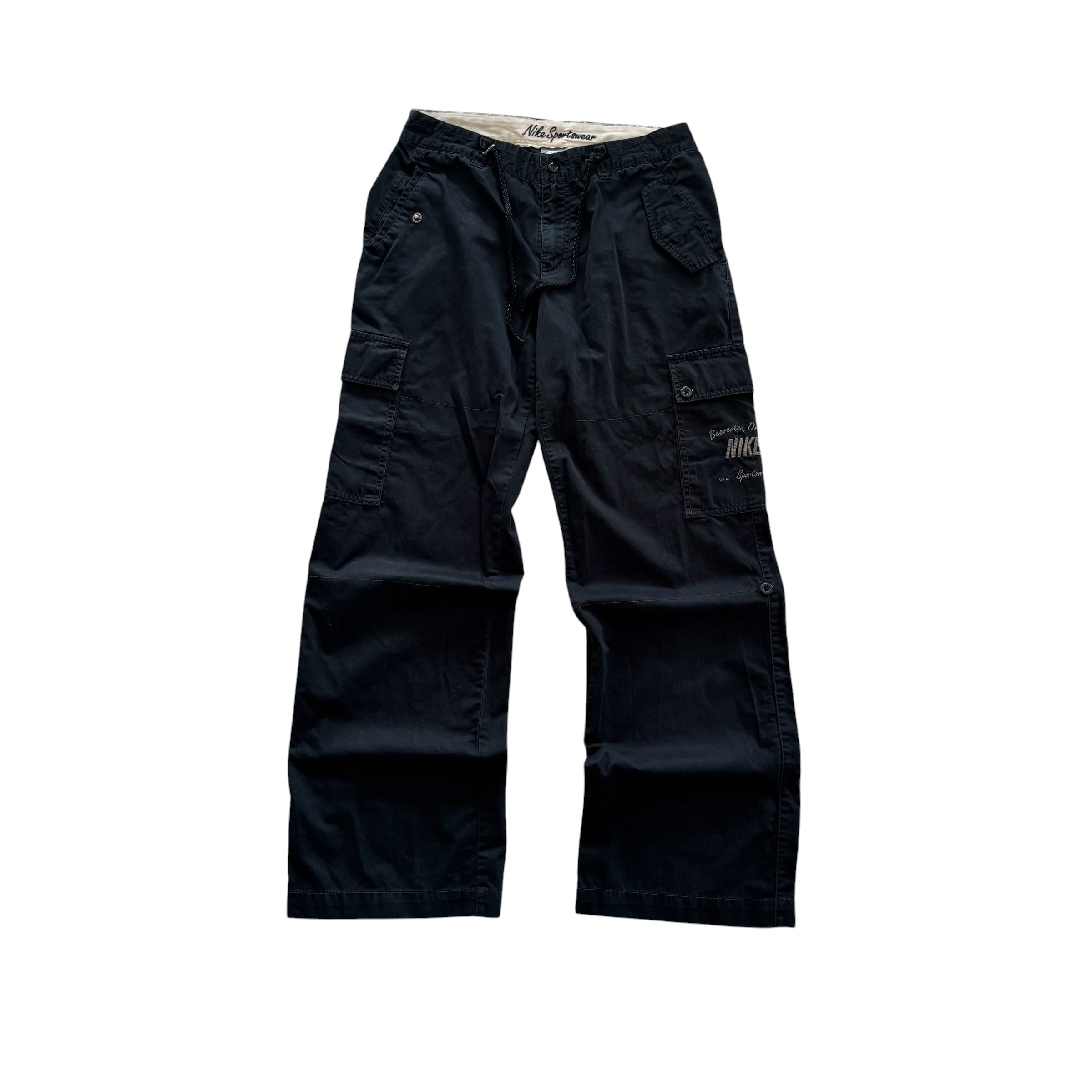Vintage Nike Cargo Black Pants (M)