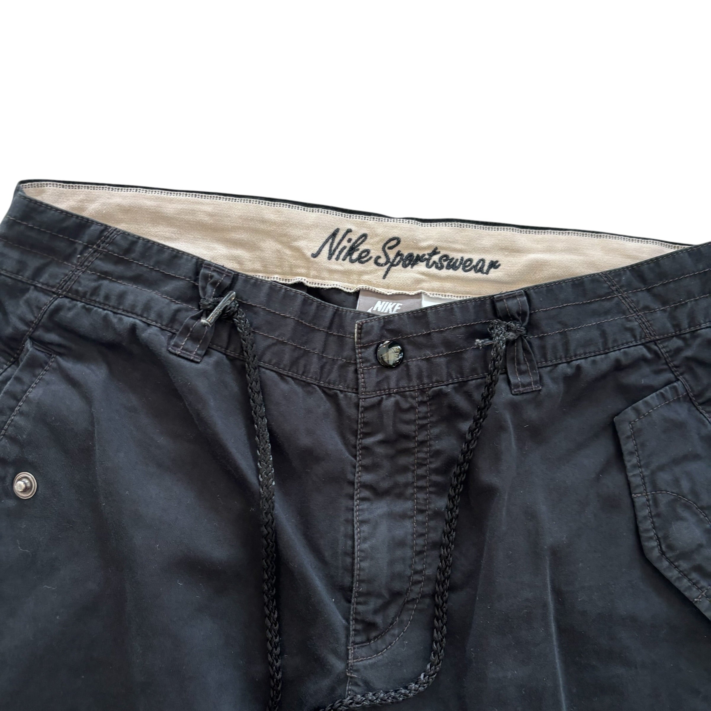 Vintage Nike Cargo Black Pants (M)