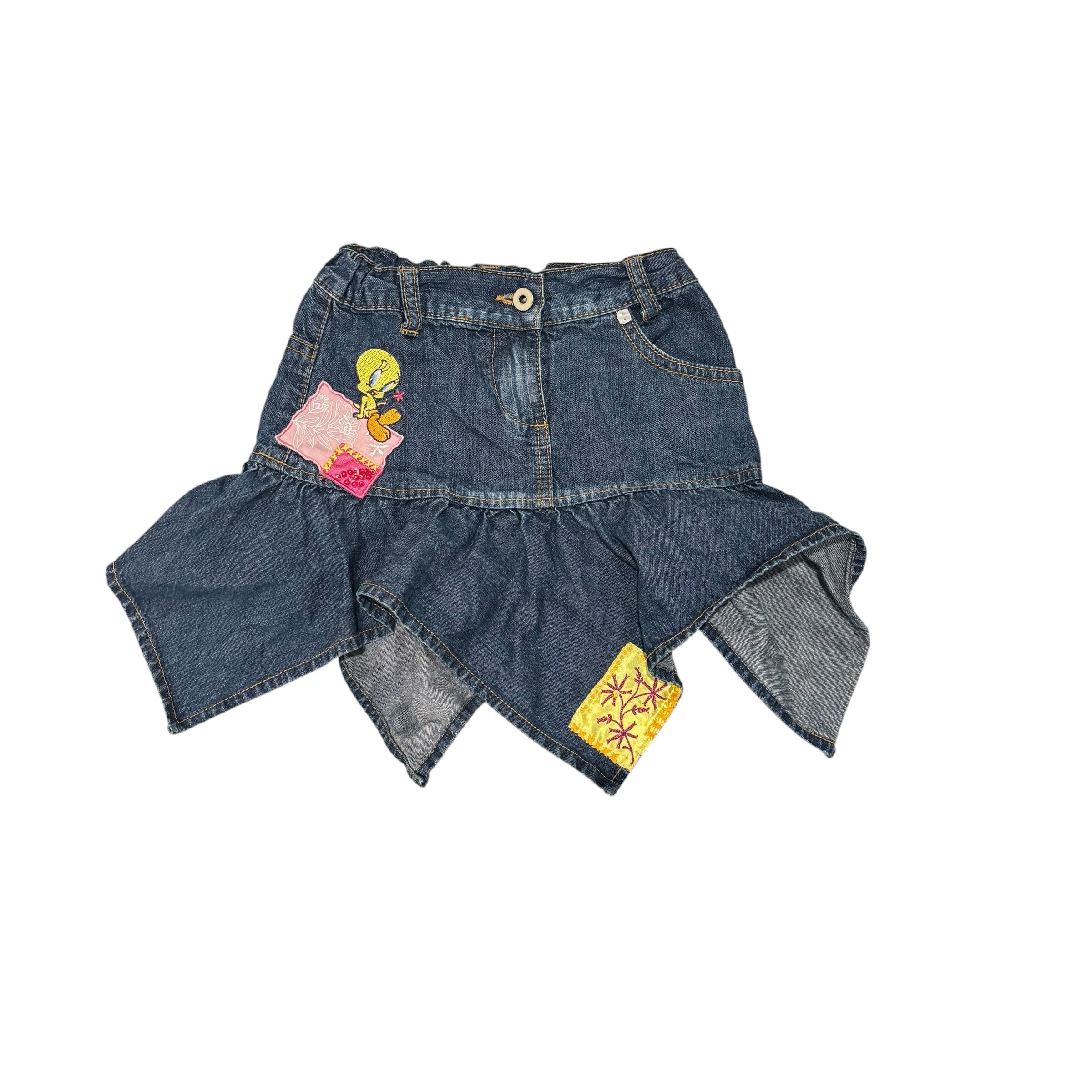 Tweety Denim Patch Skirt (4)