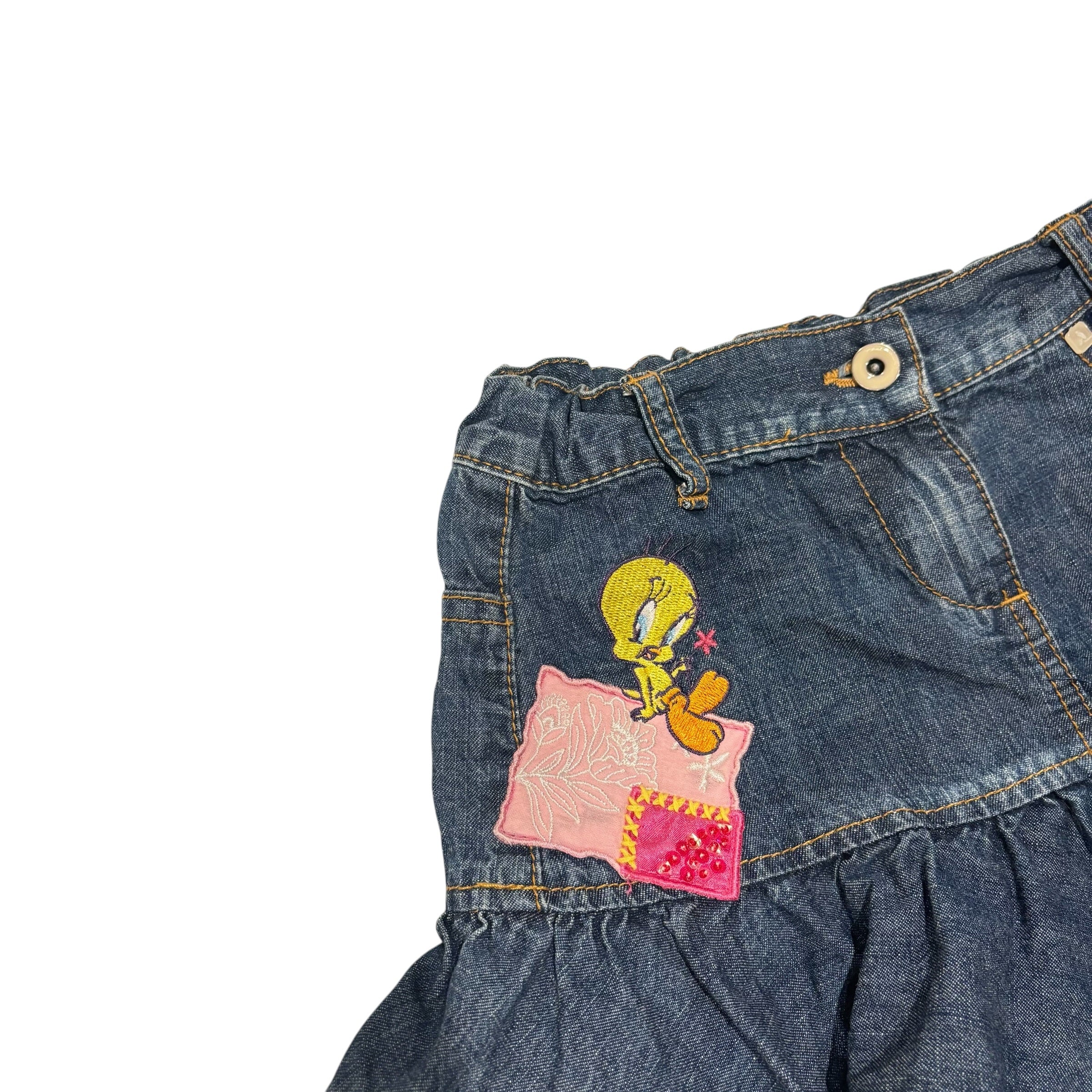 Tweety Denim Patch Skirt (4)