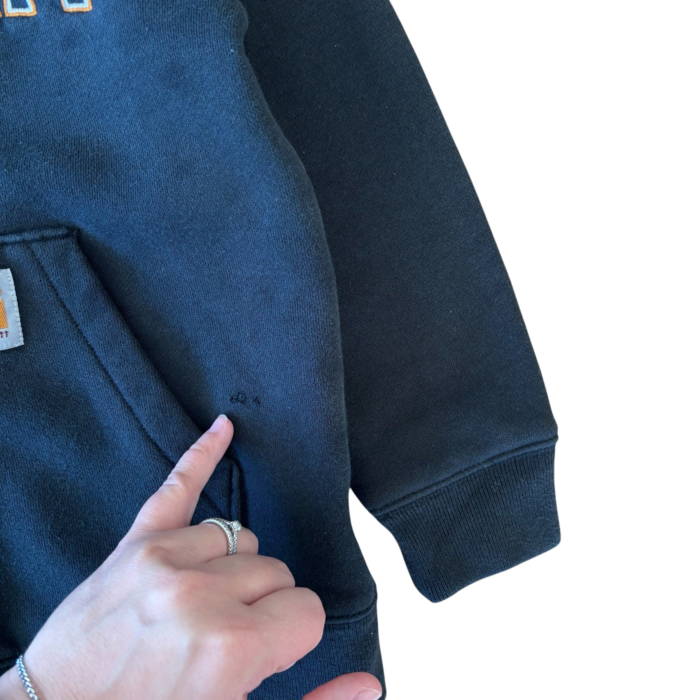 Black Carhartt Spell Out Hoodie (6)