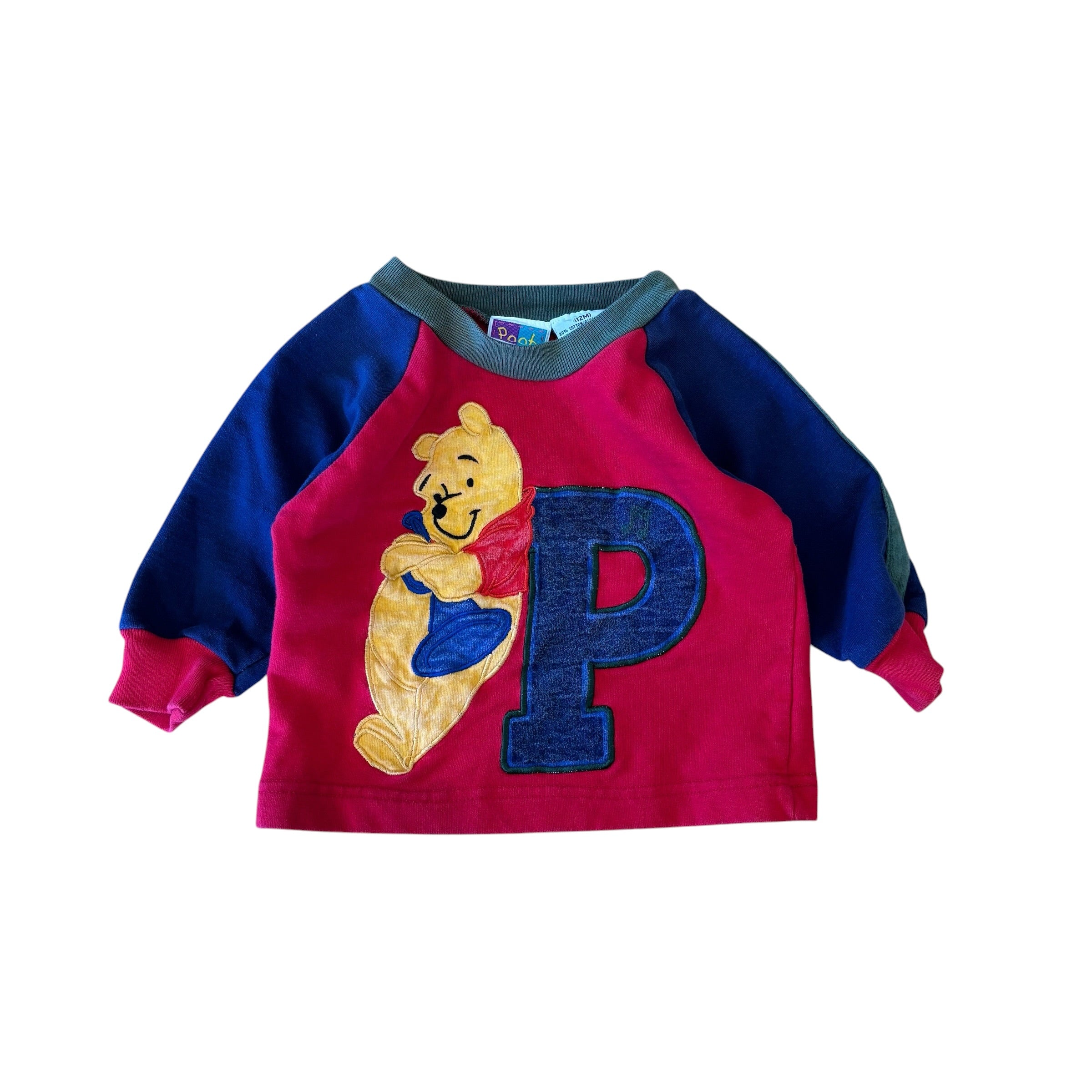Vintage Winnie The Pooh Colour Block Long Sleeve (12m)