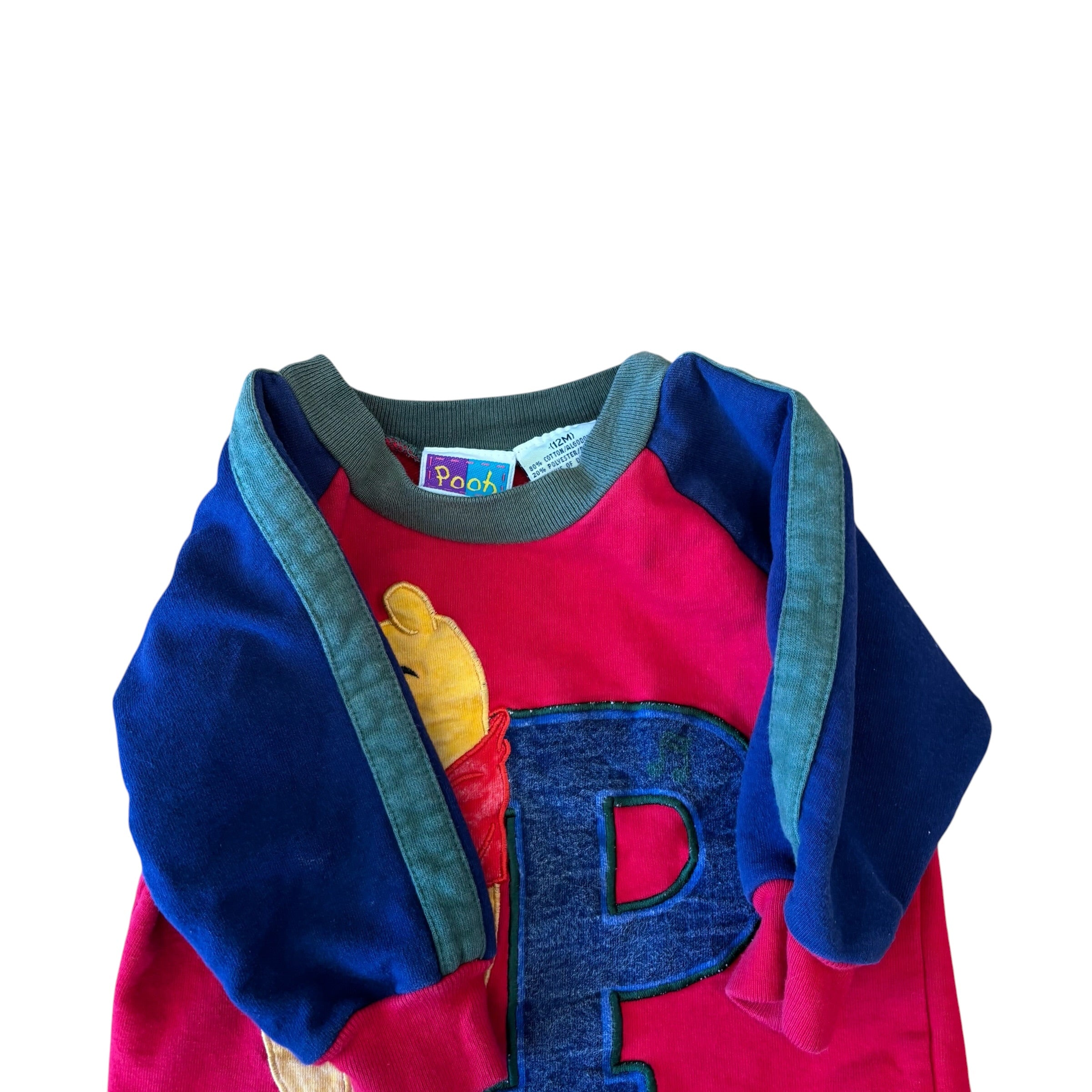 Vintage Winnie The Pooh Colour Block Long Sleeve (12m)