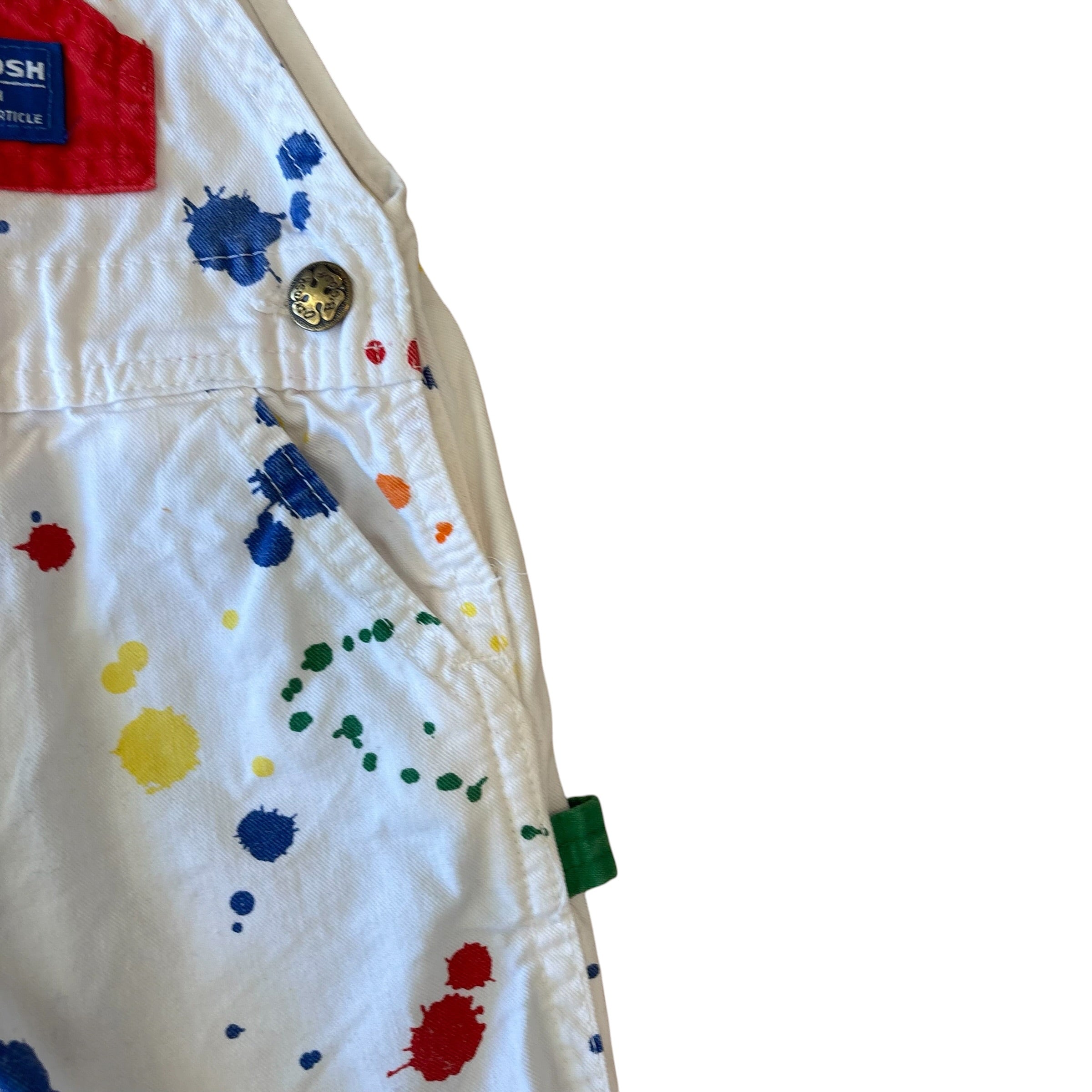 Vintage Oshkosh Paint Splatter Overalls (3-6m)
