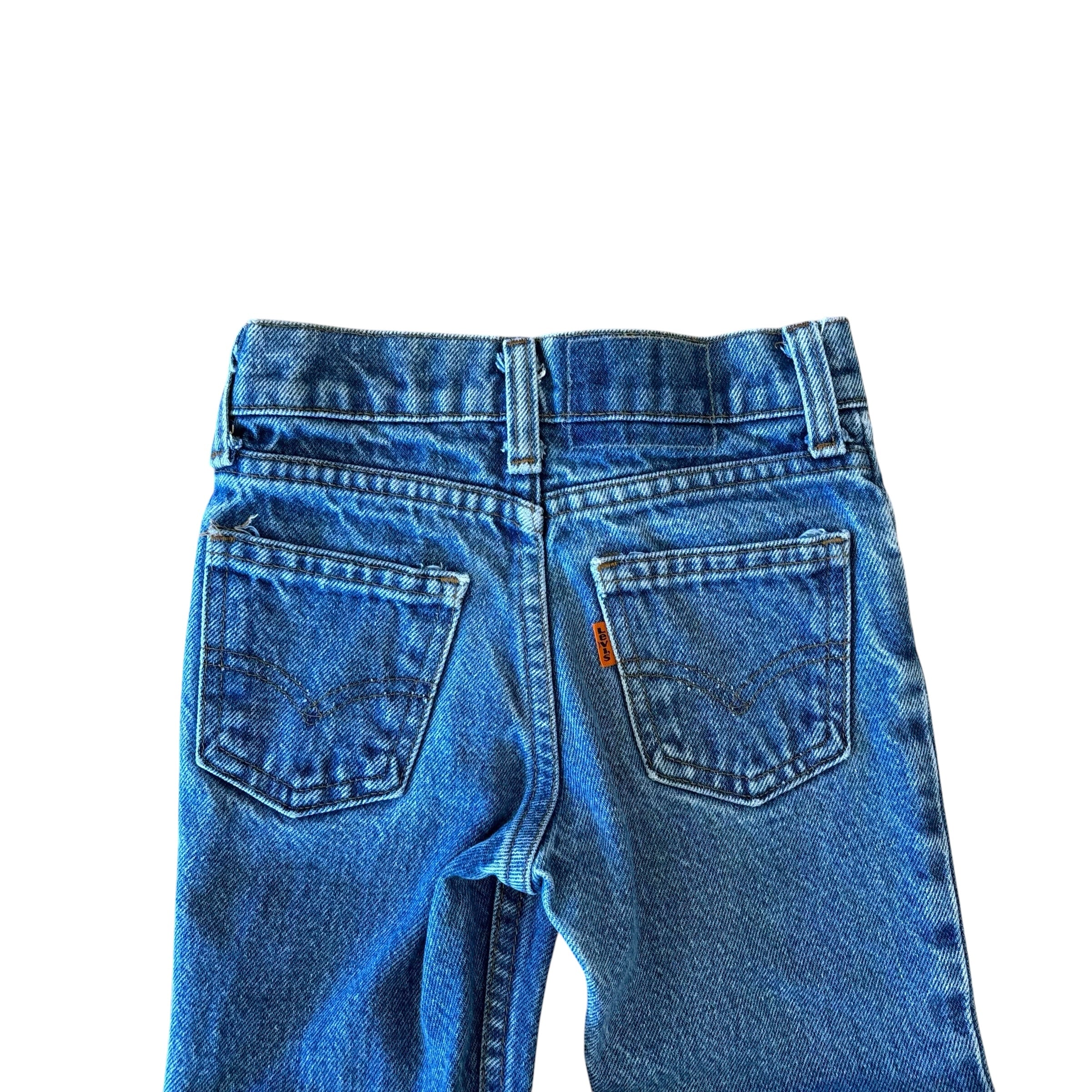Vintage Orange Tab Levis Denim Jeans (3-4)