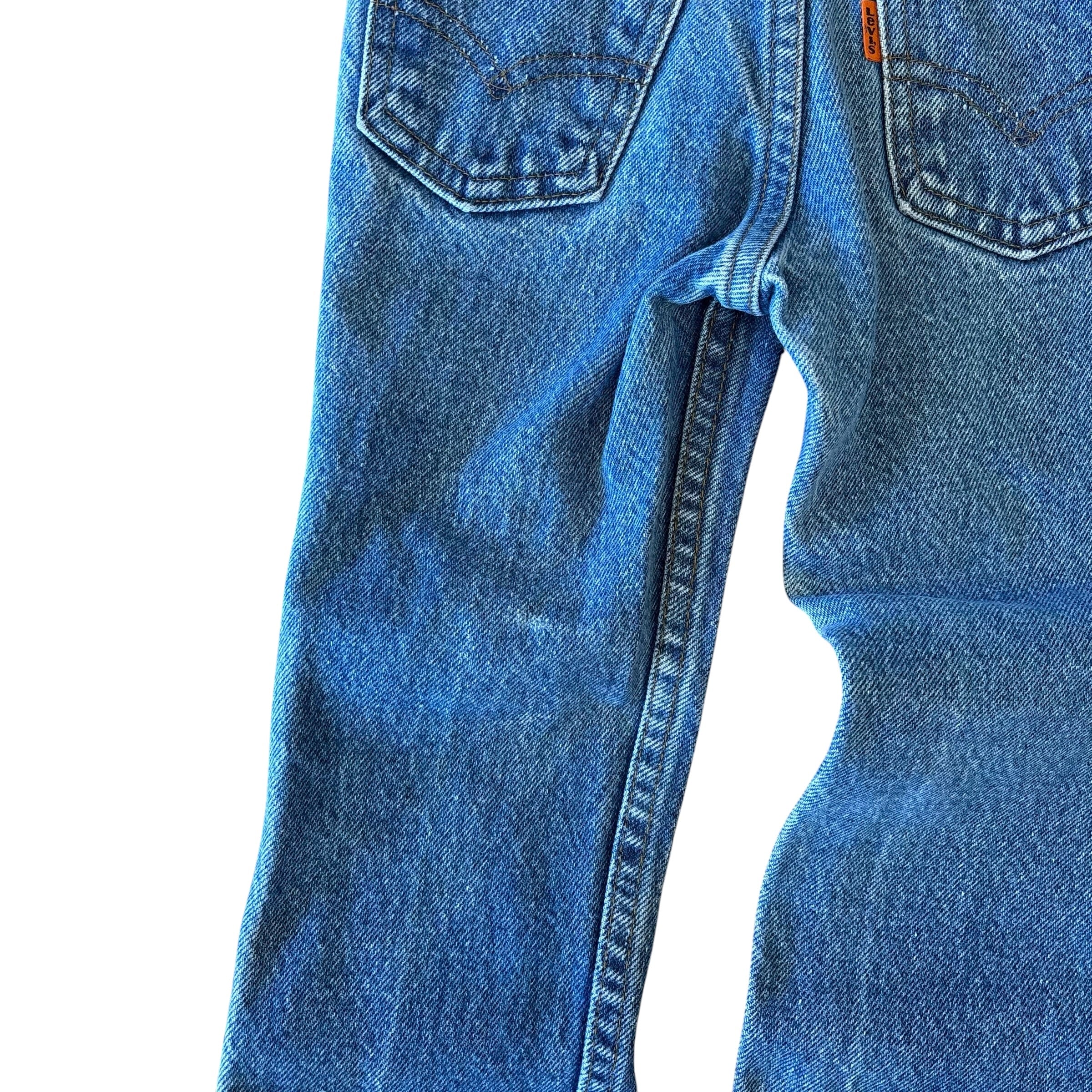 Vintage Orange Tab Levis Denim Jeans (3-4)