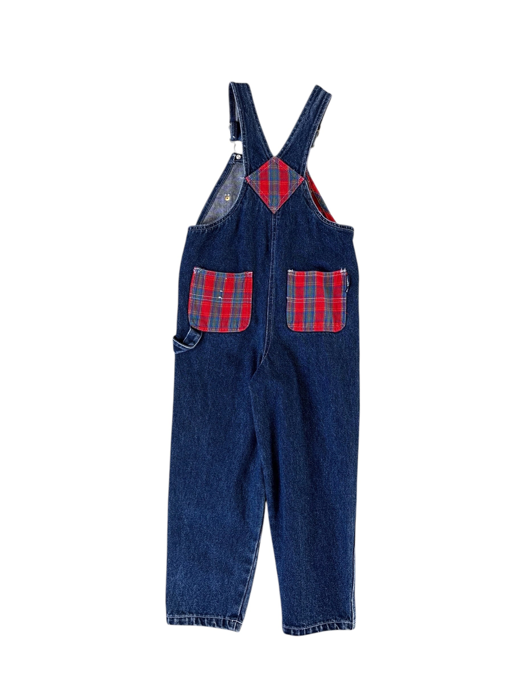 Vintage Plaid patch overalls (Jordache)