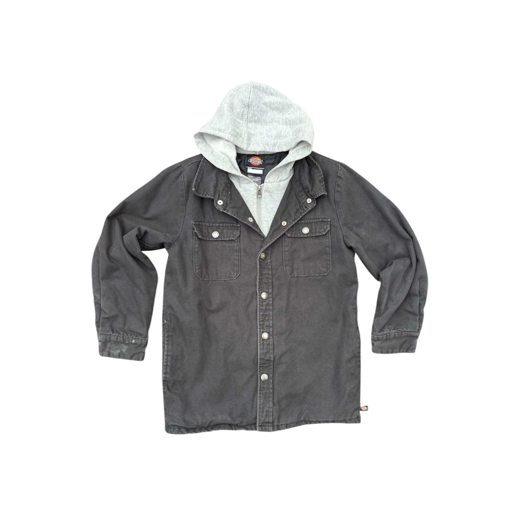 Dickies Black Jacket with Grey Hood size 10-12